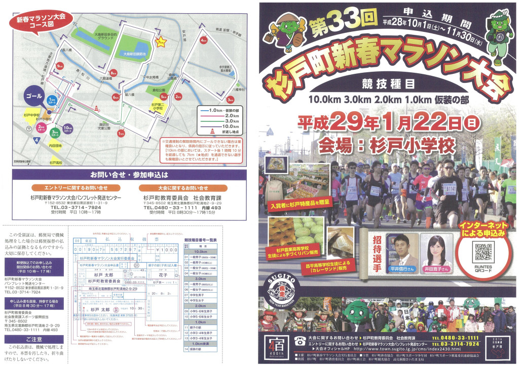 第33回(2017年)杉戸町新春マラソン大会